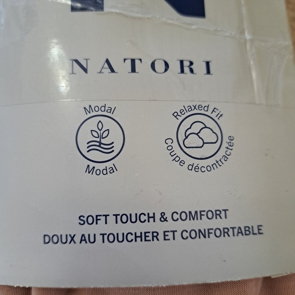 New! Natori Lounge Pants Size Medium Pink Beige PJ Pants Casual Neutral Relaxed - Picture 11 of 14